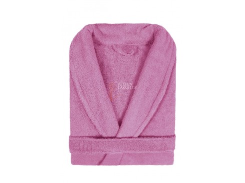 Peignoir col châle lavande homme ou femme 100% coton 385 g/m2