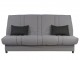 Banquette Clic-clac tissu gris clair avec matelas SOFAFLEX ép. 11cm