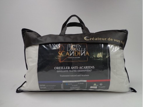 Oreiller Scandina Anti-acariens et bactériens