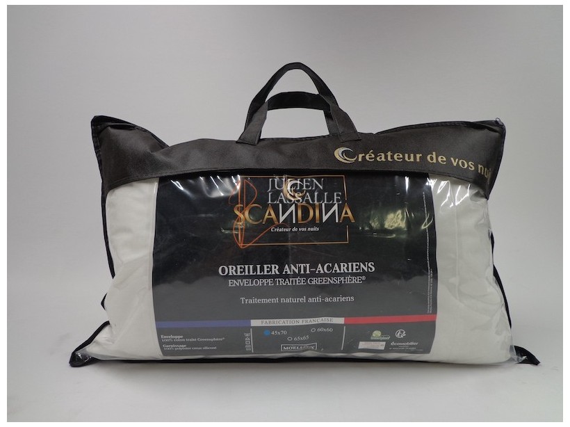 Oreiller Scandina Anti-acariens et bactériens