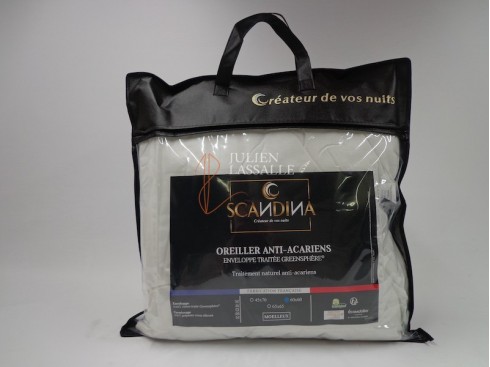 Oreiller Scandina Anti-acariens et bactériens