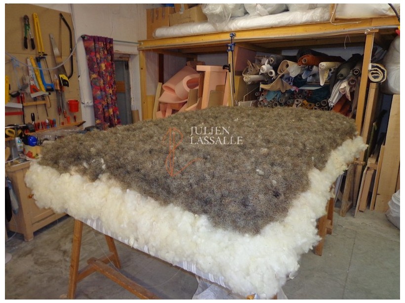 Matelas en laine Bio et crin animal fabrication artisanale