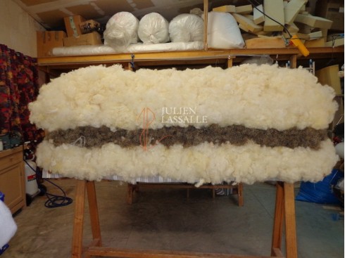 Matelas en laine Bio et crin animal fabrication artisanale