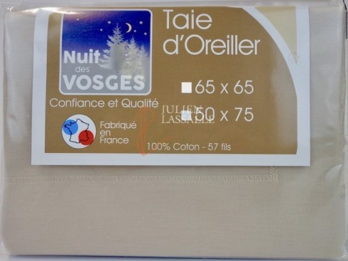 Taie d'oreiller rectangulaire NUIT DES VOSGES 50x75 cm 100% coton unie