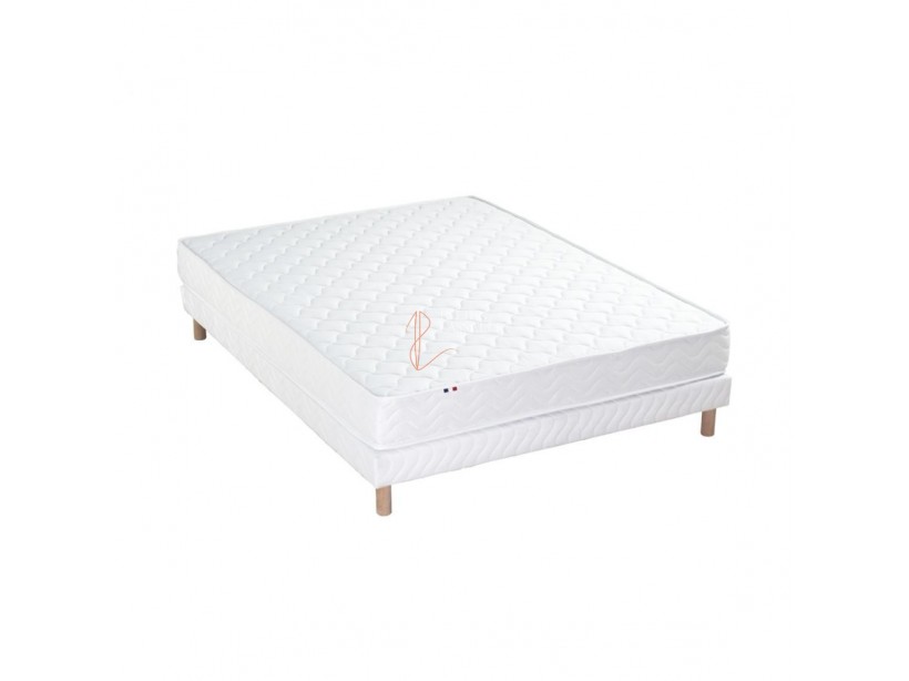 Pack Misma matelas + sommier + pieds.