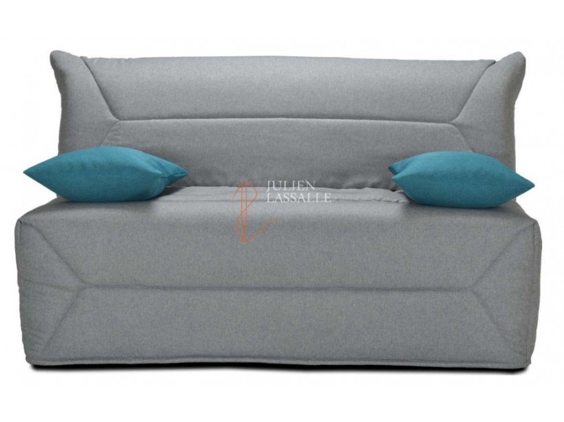 Banquette BZ City essentiel tissu gris clair A969/A971, matelas 140x190 cm ép. 12 cm