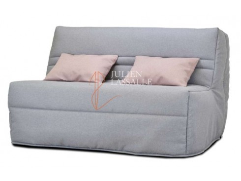 Banquette BZ CARACOL essentiel tissu gris clair A996/A970, matelas 140x200 cm ép. 15 cm