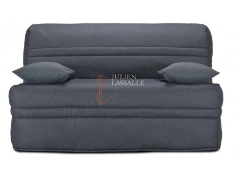 Banquette BZ BORNEO essentiel tissu gris A968, matelas BULTEX 140X200 cm ép. 15 cm
