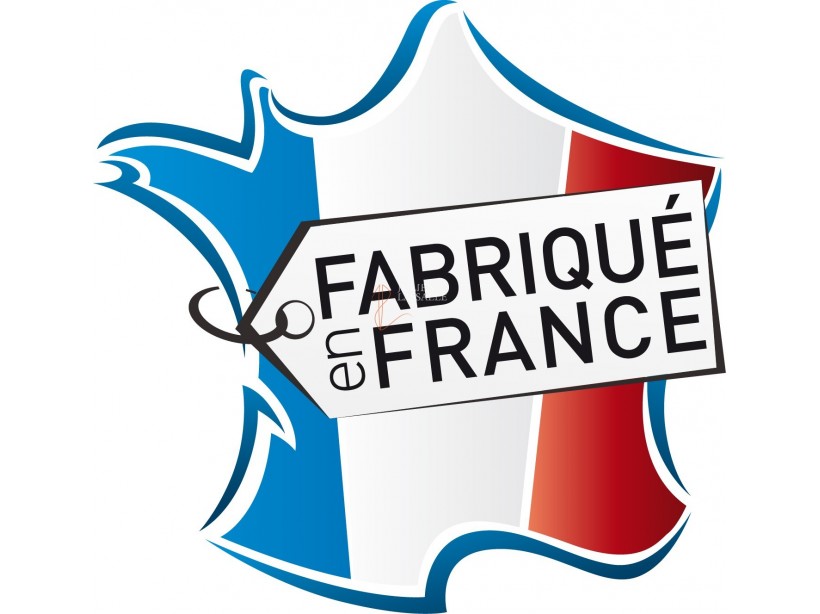 Banquette Clic-Clac tissu marron avec matelas SOFAFLEX ép. 11 cm