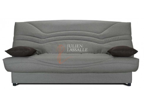 Banquette clic-clac tissu bronze avec matelas STARBED ép. 13 cm