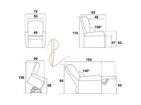 Fauteuil relax Equilibre 1 moteur 2 temps