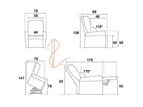 Fauteuil relax Morpho releveur 2 moteurs 100% allongé.
