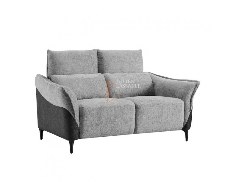 Canapé et fauteuil Dune tissu gris anthracite et carbone