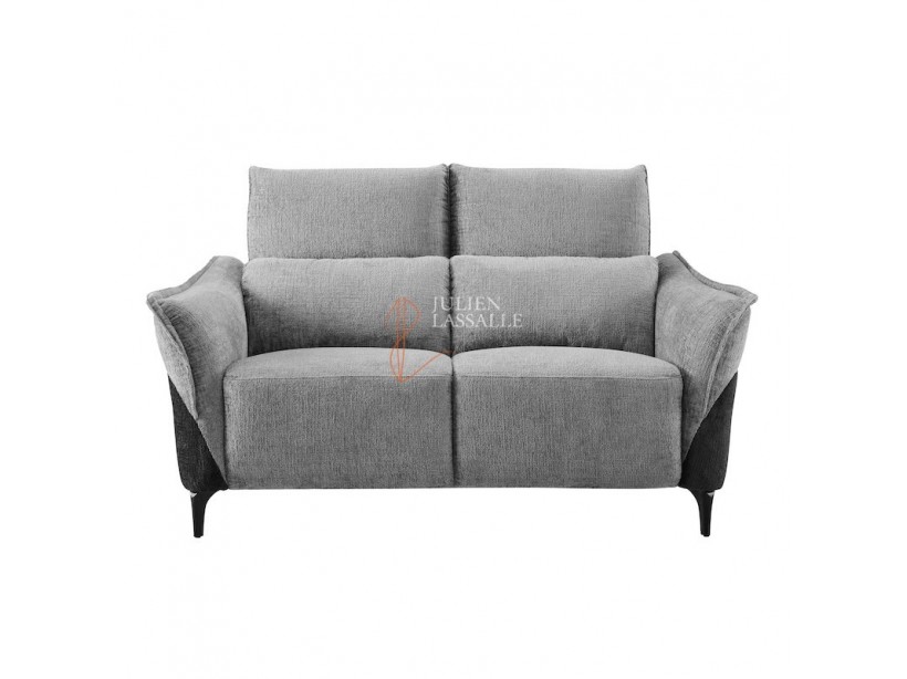 Canapé et fauteuil Dune tissu gris anthracite et carbone