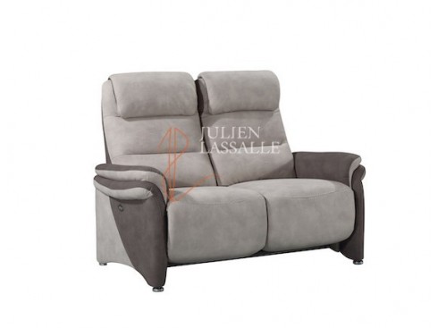 Canapé ou fauteuil de relaxation Plénitude micro peau mastic & brun taupé