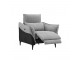 Canapé et fauteuil Dune tissu gris anthracite et carbone