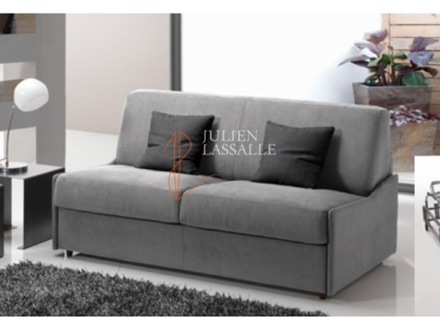 Canapé convertible en lit Slim couhage 140 cm avec mécanique à lattes.