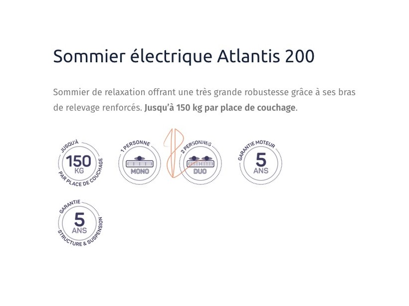 Literie électrique DUVIVIER ATLANTIS 200