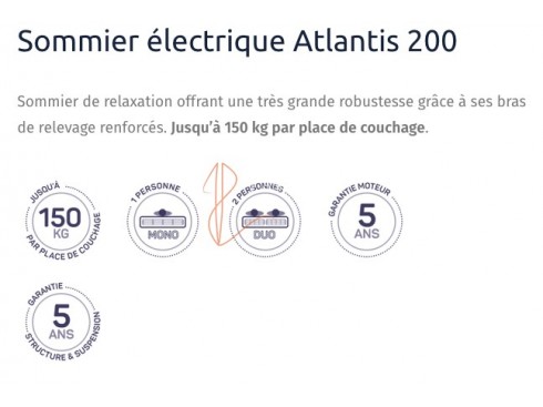 Sommier de relaxation Duvivier Atlantis 200