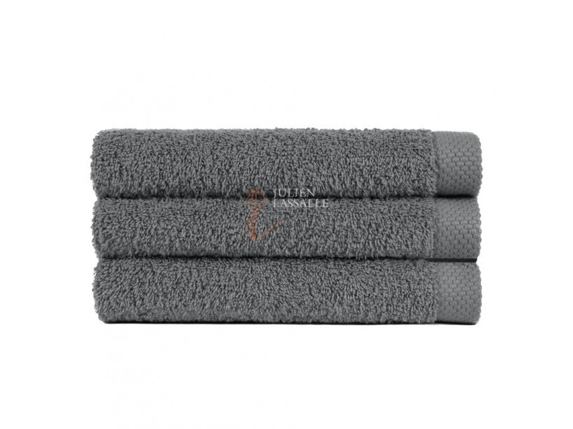 Serviette de toilette grise 100% coton