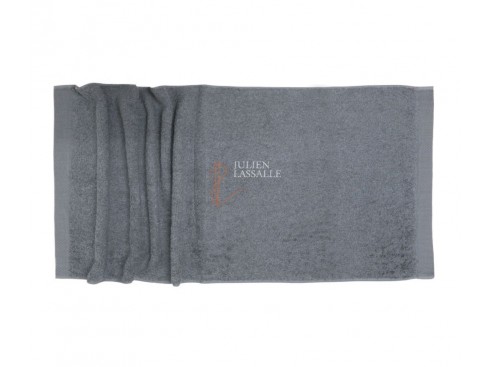 Serviette de toilette grise 100% coton