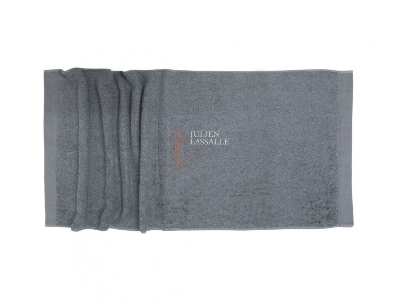 Serviette de toilette grise 100% coton