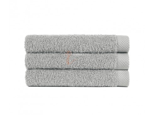 Serviette de toilette gris clair 100% coton