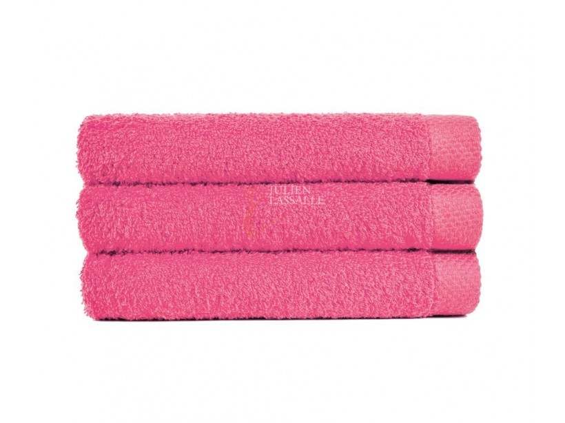 Serviette de toilette rose 100% coton