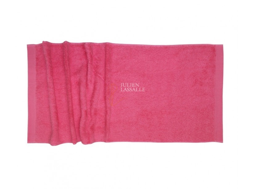Serviette de toilette rose 100% coton