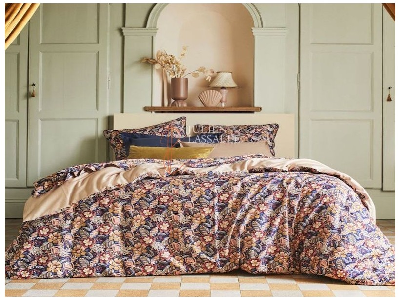 Parure de lit Folk Flowers en satin de coton imprimé