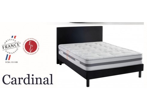 Matelas Cardinal DUVIVIER DUREV ressorts ensachés + mousse à mémoire de forme.