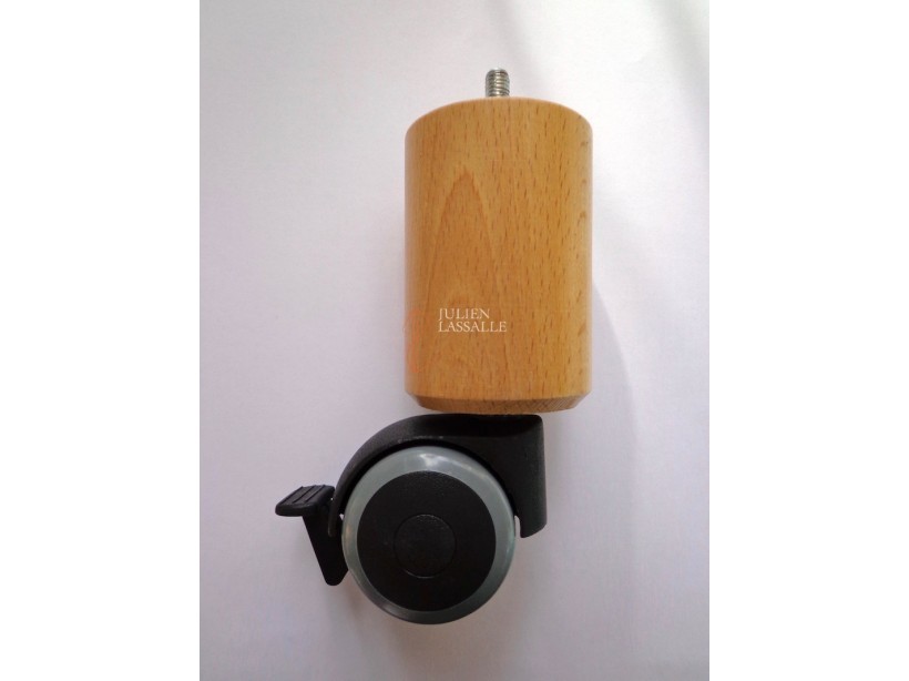 Lot de 4 pieds de lit à roulette avec frein