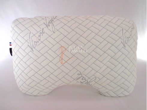 Oreiller mousse à mémoire de forme découpe cervicales 40 x 60 cm.