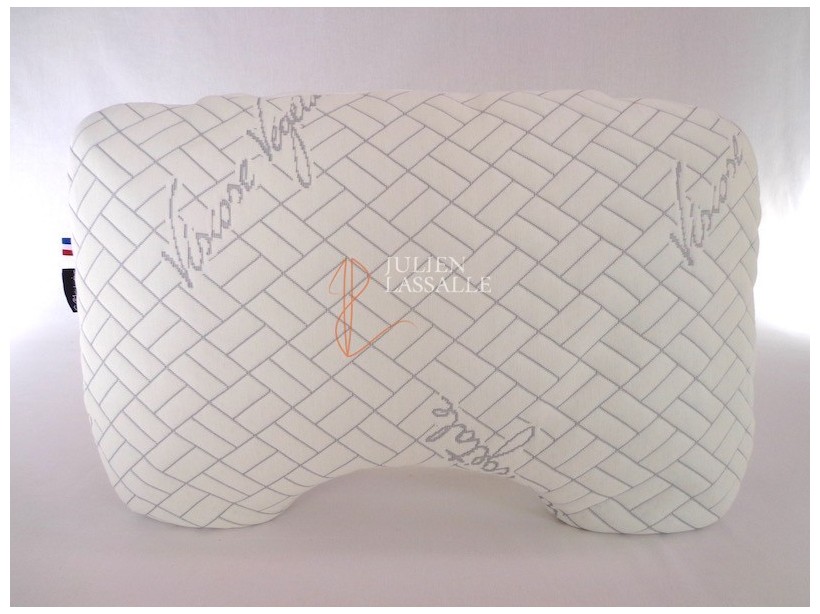 Oreiller mousse à mémoire de forme découpe cervicales 40 x 60 cm.
