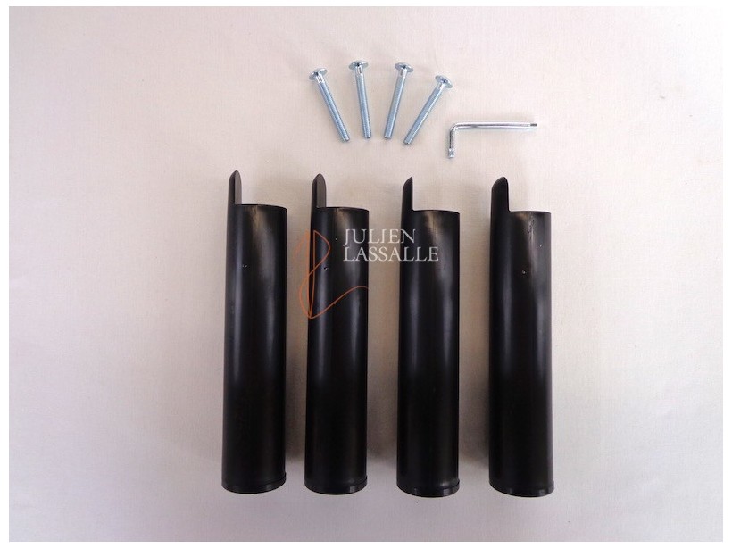 Lot de 4 pieds de lit pour sommier cadre à lattes Duvivier