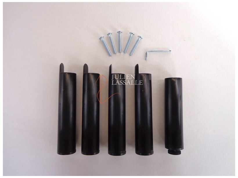 Lot de 5 Pieds de lit pour sommier cadre à lattes Duvivier