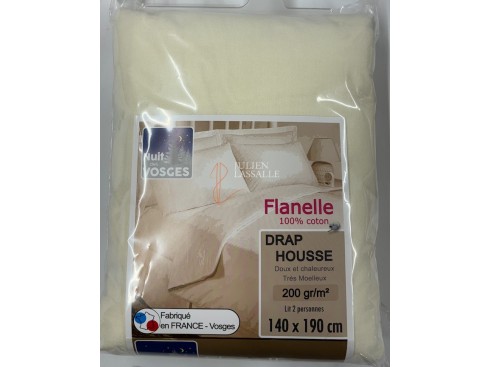 Drap housse en flanelle Nuit des Vosges en 140 x 190 cm