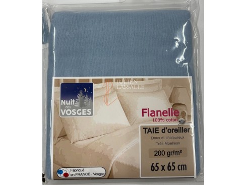 Taie d'oreiller en flanelle Nuit des Vosges en 65 x 65 cm