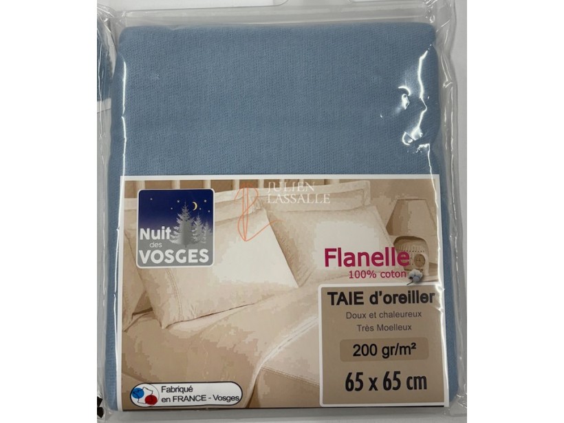 Taie d'oreiller en flanelle Nuit des Vosges en 65 x 65 cm