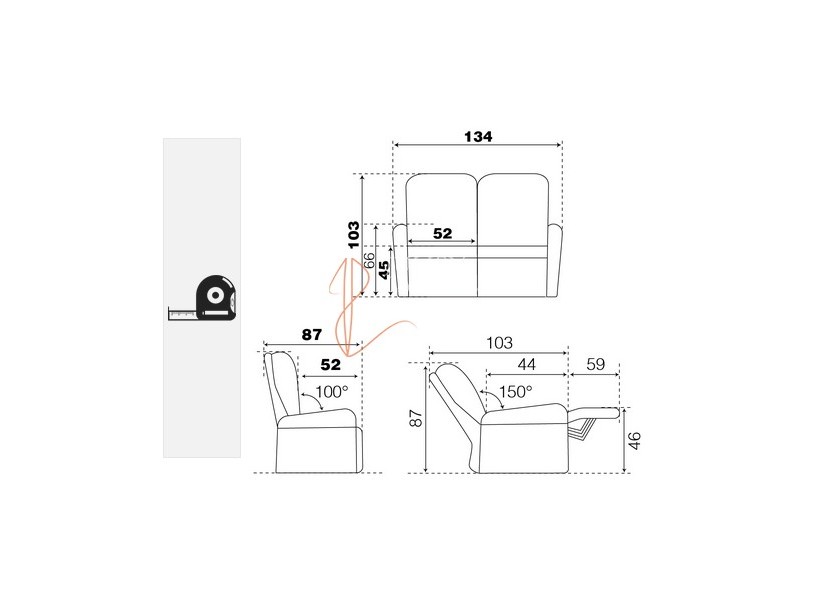 Canapé ou fauteuil de relaxation Harmonie