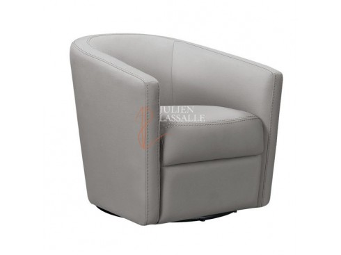 Fauteuil Caméléon pivotant tissu micro grain gris perle