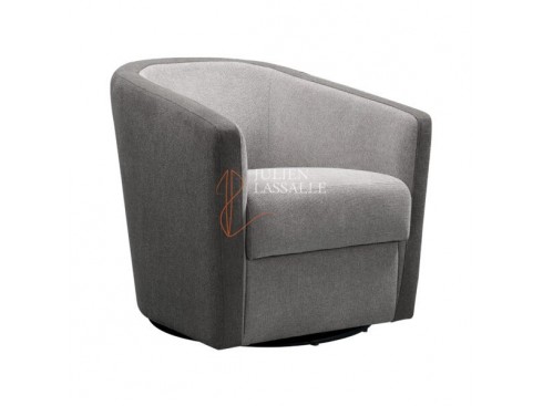 Fauteuil Caméléon tissu gris clair & gris foncé