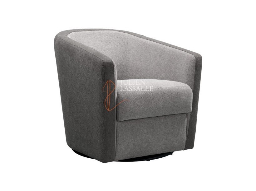 Fauteuil Caméléon tissu gris clair & gris foncé