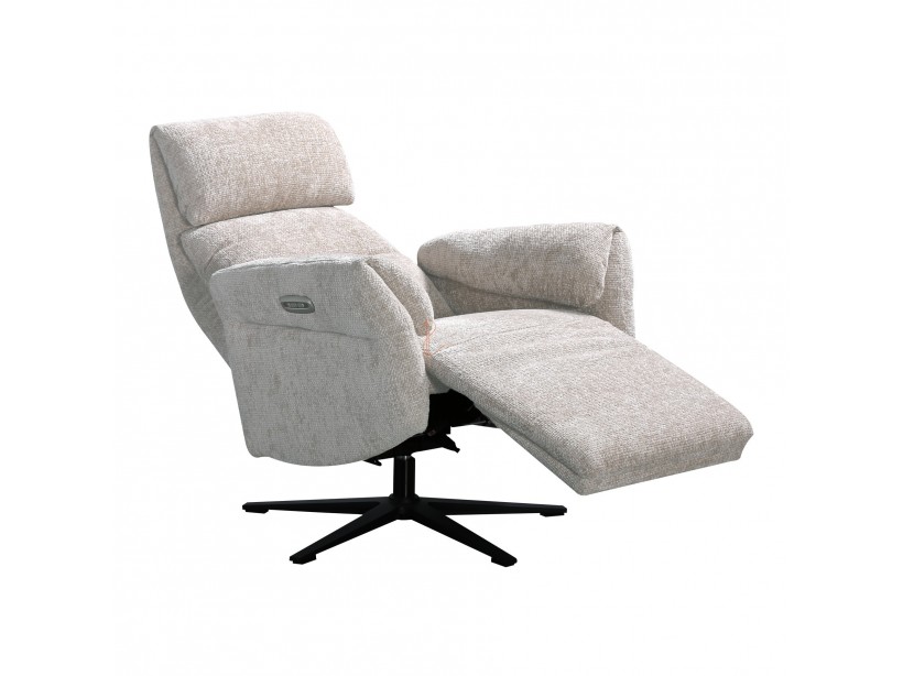 Fauteuil Nuage pivotant bi-moteur tissu beige