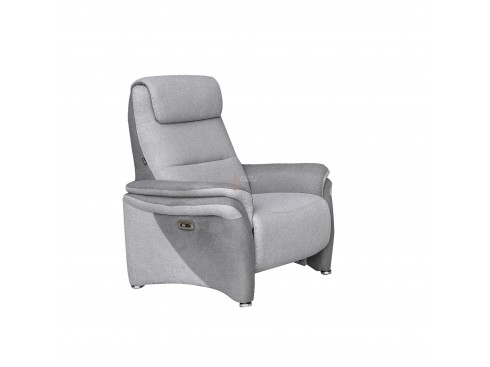 Canapé ou fauteuil de relaxation Plénitude tissu gris clair & gris foncé