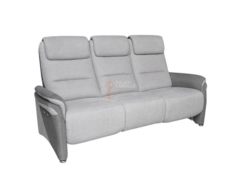 Canapé ou fauteuil de relaxation Plénitude tissu gris clair & gris foncé