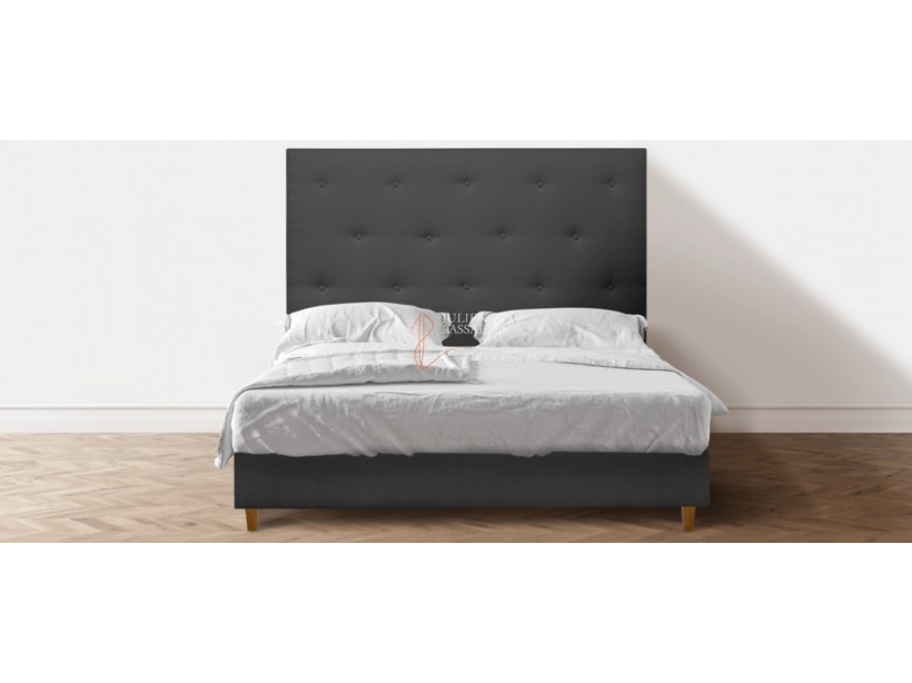 Tête de lit personnalisée Chloé, finition boutonnée.