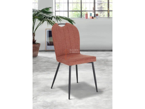 Lot de 2 chaises Salomé Rose saumon Girardeau