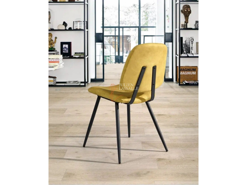 Lot de 2 chaises Margot Jaune vintage Girardeau