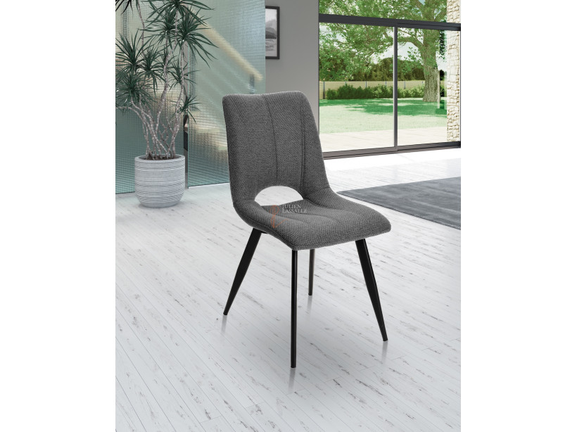 Lot de 2 chaises Coralie Gris anthracite Girardeau